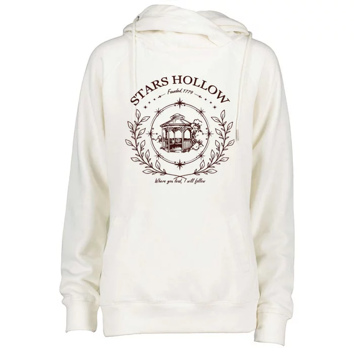 Stars Hollow Where You Lead I Will Follow Womens Funnel Neck Pullover Hood