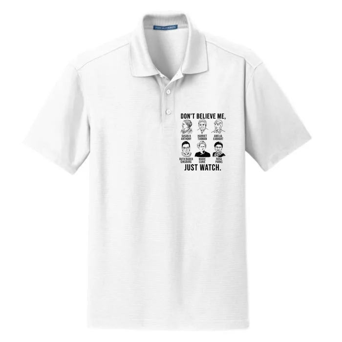 Strong Historical Women Feminist Woman Power Dry Zone Grid Performance Polo