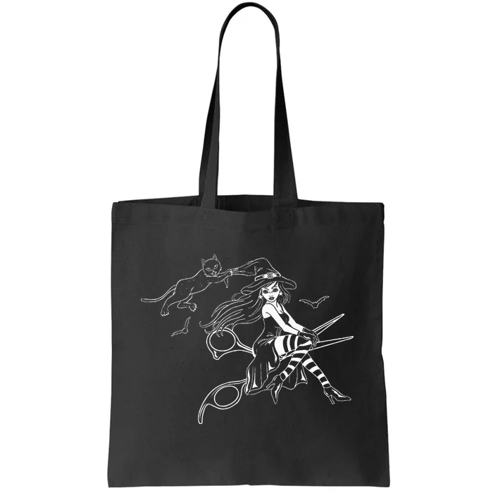 Scissors Hairdresser Witch Cute Halloween Hair Salon Team Tote Bag