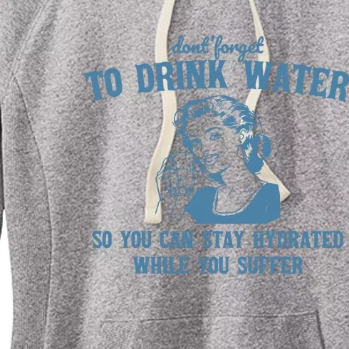 Stay Hydrated While You Suffer Retro Women's Fleece Hoodie