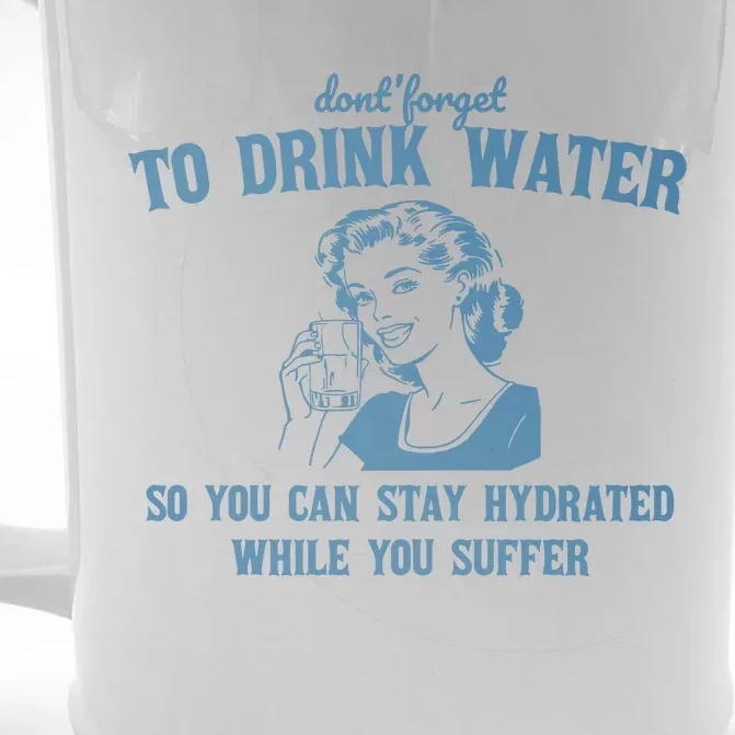 Stay Hydrated While You Suffer Retro Front & Back Beer Stein