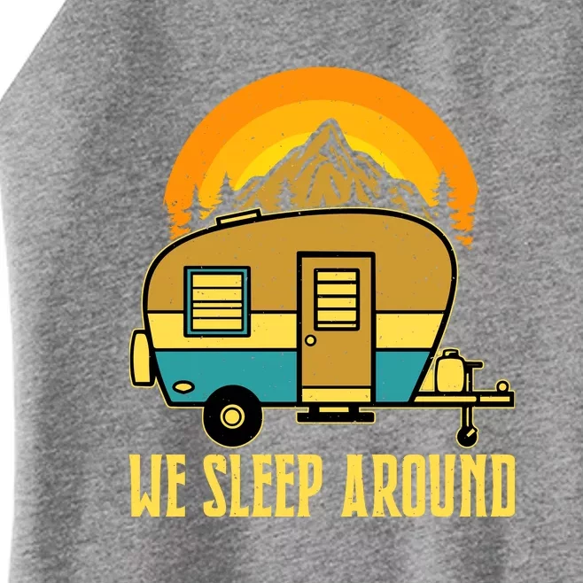 Sunset Holiday We Sleep Around RV Camping Gift Women’s Perfect Tri Rocker Tank