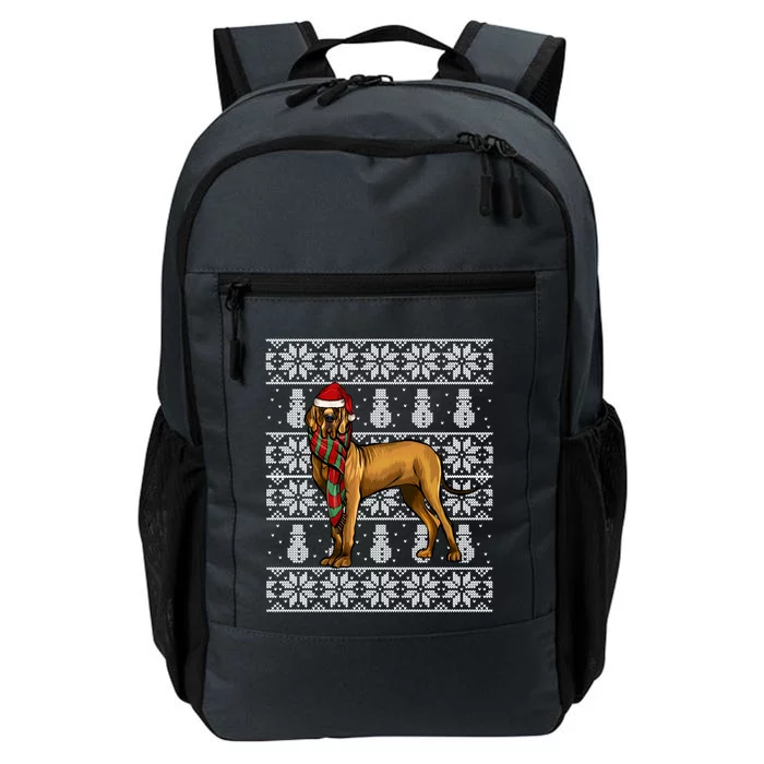 Santa Hat Xmas Brown Great Dane Ugly Christmas Gift Daily Commute Backpack