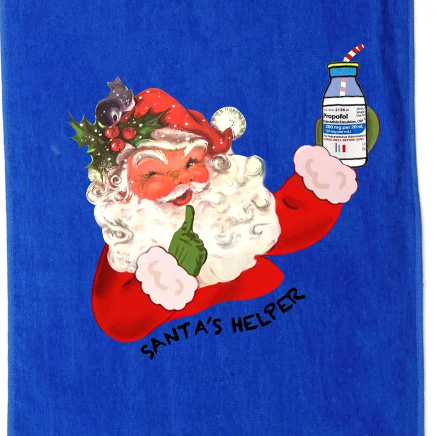 SantaS Helper Xmas Icu Nurse Crna Propofol Pharmacy Tech Great Gift Platinum Collection Golf Towel