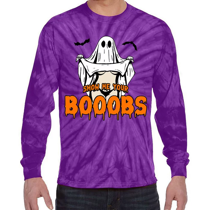 Show He Your Booobs Tie-Dye Long Sleeve Shirt