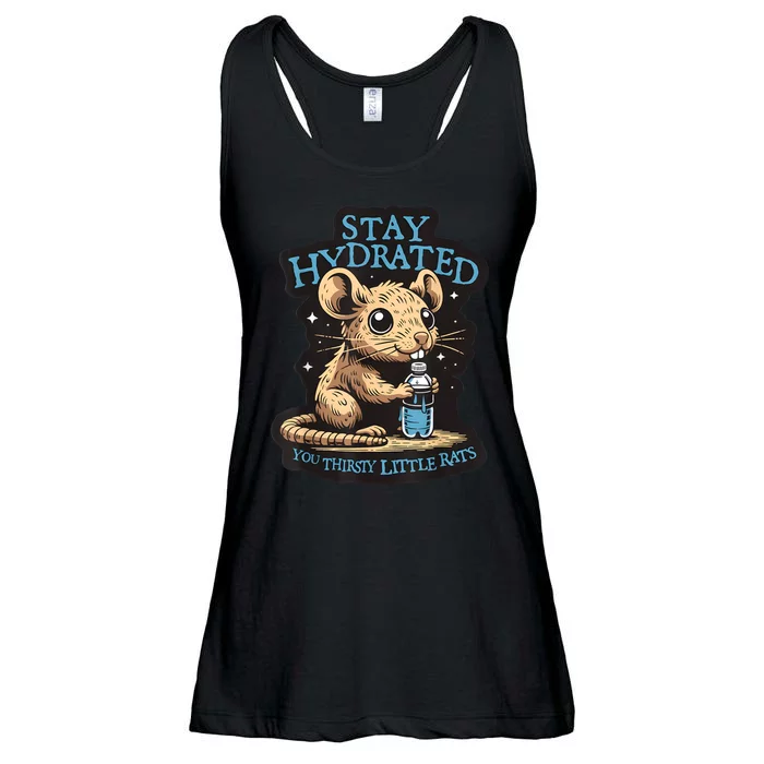 Stay Hydrated You Thirsty Little Rats Ladies Essential Flowy Tank