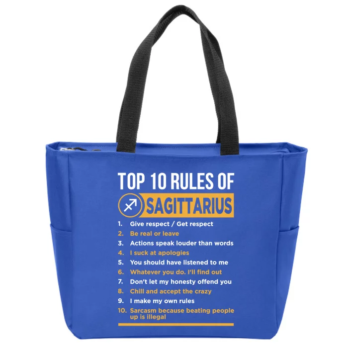 Sagittarius Horoscope Zodiac Astrological Lover Sign Gift Zip Tote Bag