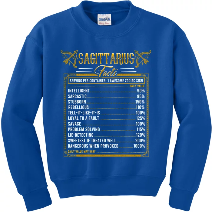 Sagittarius Horoscope Zodiac Facts Traits Rules Astrological Gift Kids Sweatshirt