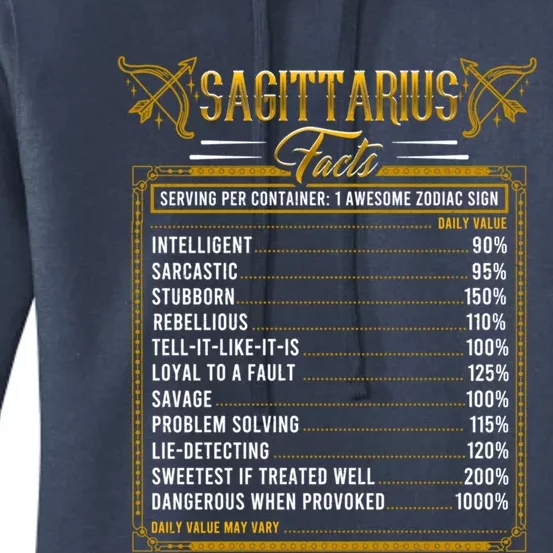 Sagittarius Horoscope Zodiac Facts Traits Rules Astrological Gift Women's Pullover Hoodie