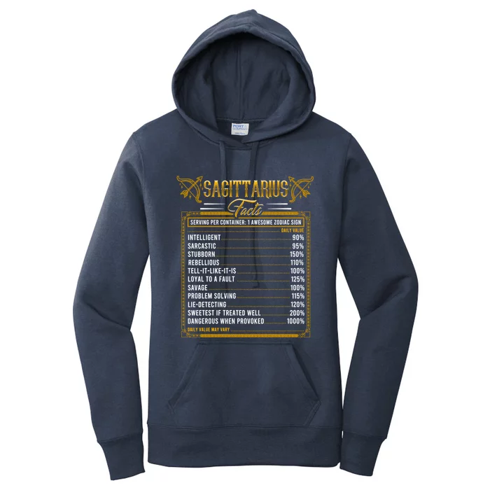 Sagittarius Horoscope Zodiac Facts Traits Rules Astrological Gift Women's Pullover Hoodie