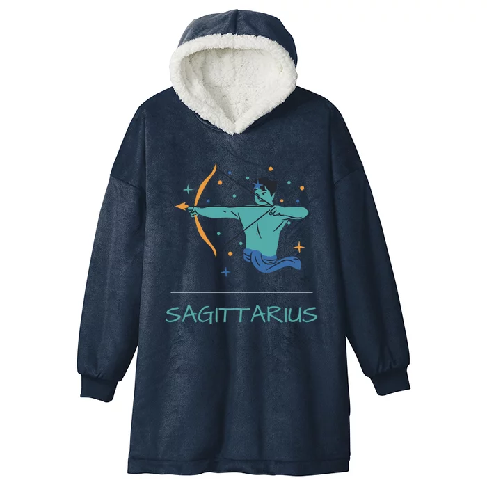 Sagittarius Horoscope Zodiac Sign November December Birthday Gift Hooded Wearable Blanket