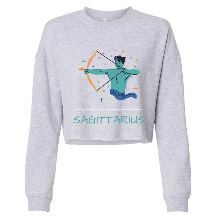 Sagittarius Horoscope Zodiac Sign November December Birthday Gift Cropped Pullover Crew