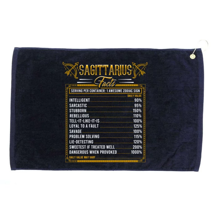 Sagittarius Horoscope Zodiac Facts Traits Rules Astrological Gift Grommeted Golf Towel