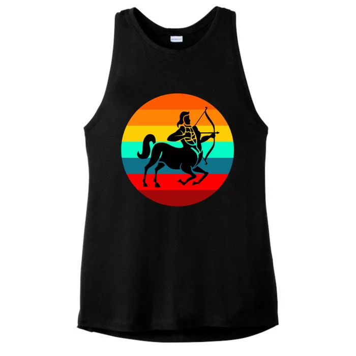 Sagittarius Horoscope Zodiac Retro Vintage Gift Ladies Tri-Blend Wicking Tank