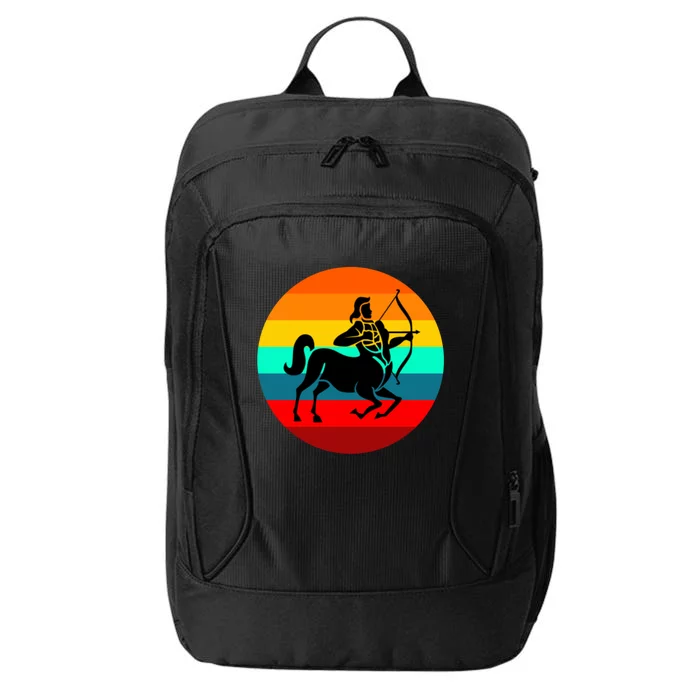 Sagittarius Horoscope Zodiac Retro Vintage Gift City Backpack