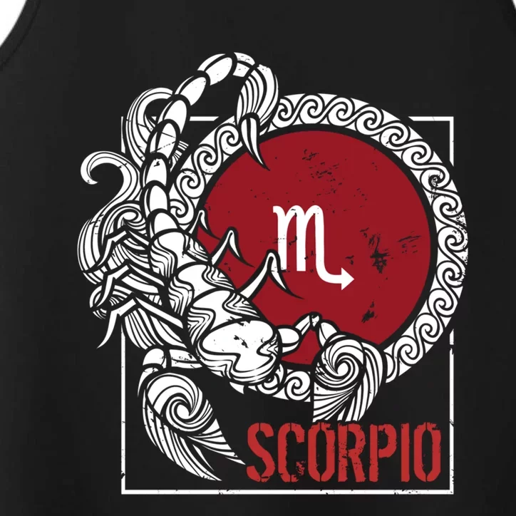 Scorpion Horoscope Zodiac Sign Born October November Gift Performance Tank