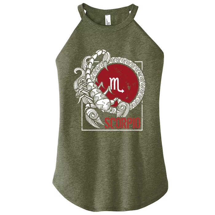 Scorpion Horoscope Zodiac Sign Born October November Gift Women’s Perfect Tri Rocker Tank