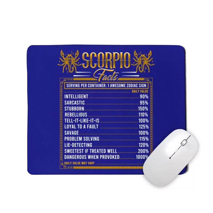 Scorpio Horoscope Zodiac Facts Traits Rules Astrological Gift Mousepad