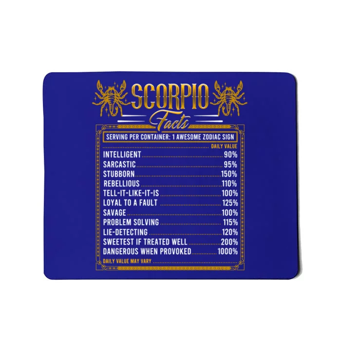 Scorpio Horoscope Zodiac Facts Traits Rules Astrological Gift Mousepad