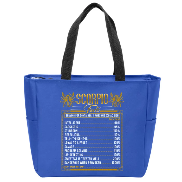 Scorpio Horoscope Zodiac Facts Traits Rules Astrological Gift Zip Tote Bag