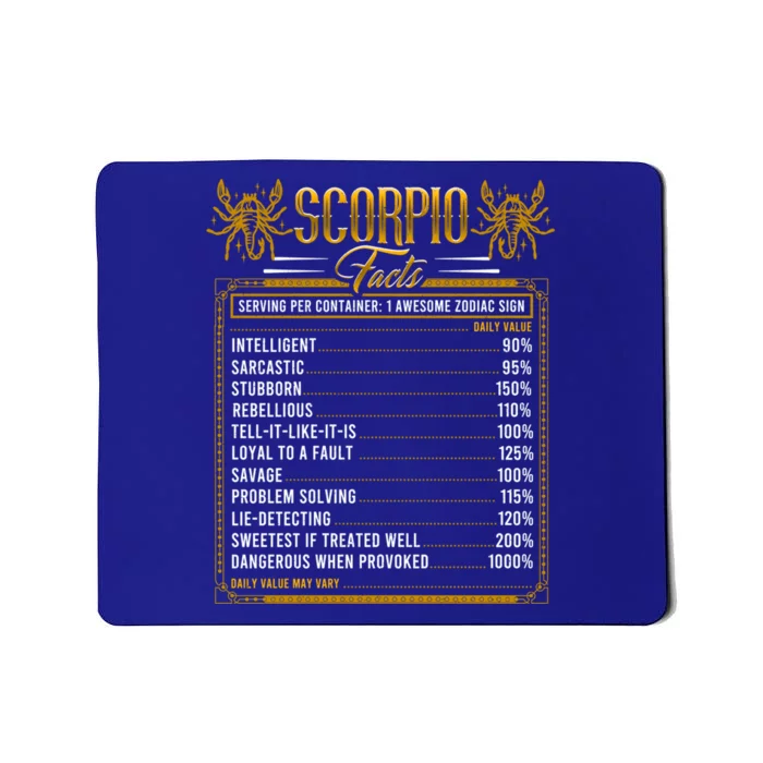 Scorpio Horoscope Zodiac Facts Traits Rules Astrological Meaningful Gift Mousepad