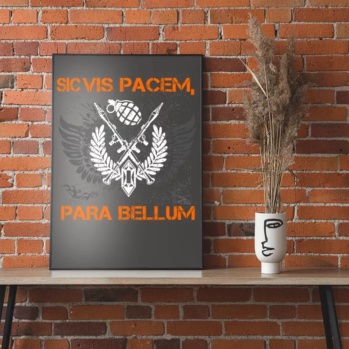 Si Vis Pacem Para Bellum Peace War Poster