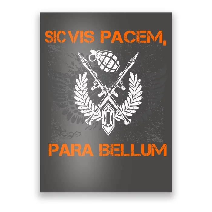 Si Vis Pacem Para Bellum Peace War Poster