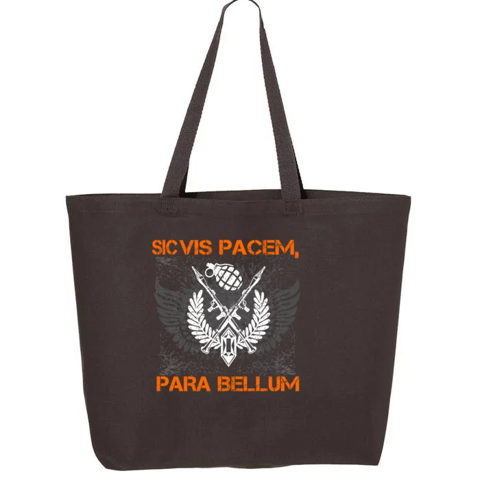 Si Vis Pacem Para Bellum Peace War 25L Jumbo Tote