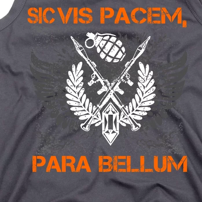 Si Vis Pacem Para Bellum Peace War Tank Top