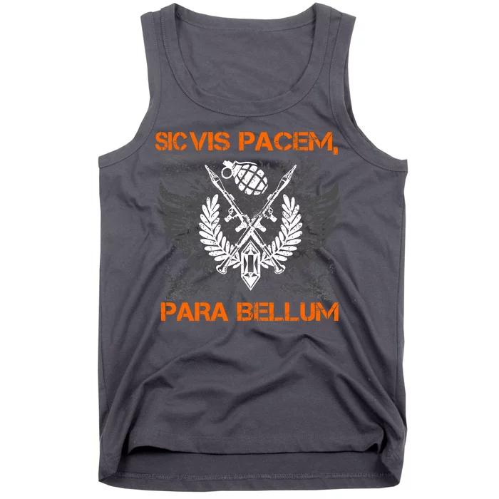 Si Vis Pacem Para Bellum Peace War Tank Top