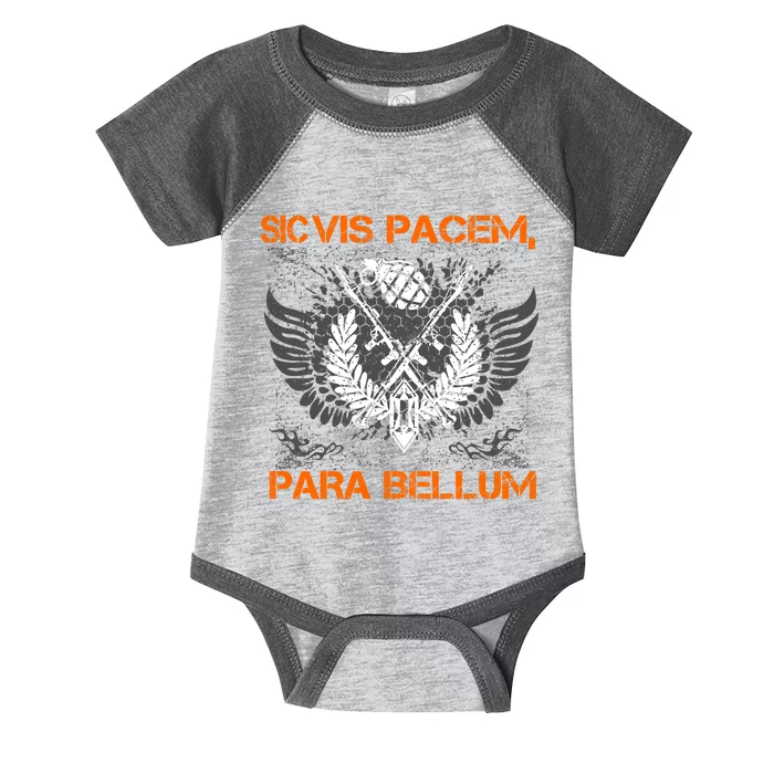 Si Vis Pacem Para Bellum Peace War Infant Baby Jersey Bodysuit