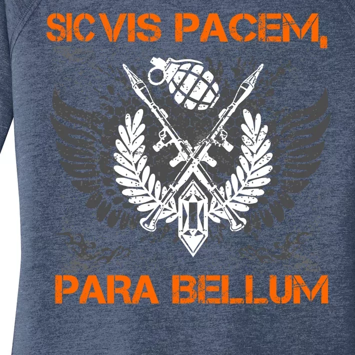 Si Vis Pacem Para Bellum Peace War Women's Perfect Tri Tunic Long Sleeve Shirt