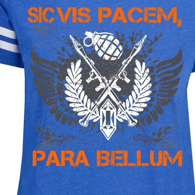 Si Vis Pacem Para Bellum Peace War Enza Ladies Jersey Football T-Shirt