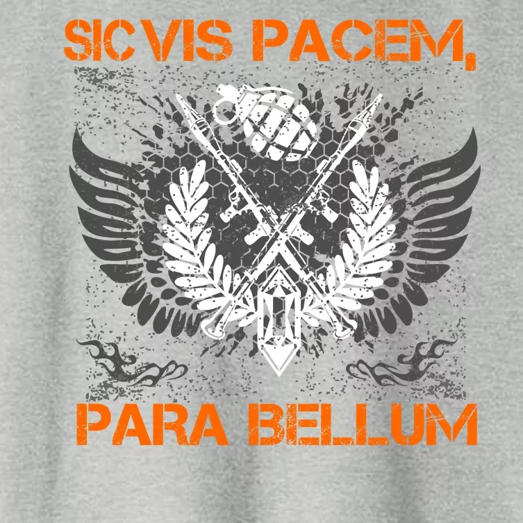 Si Vis Pacem Para Bellum Peace War Women's Crop Top Tee