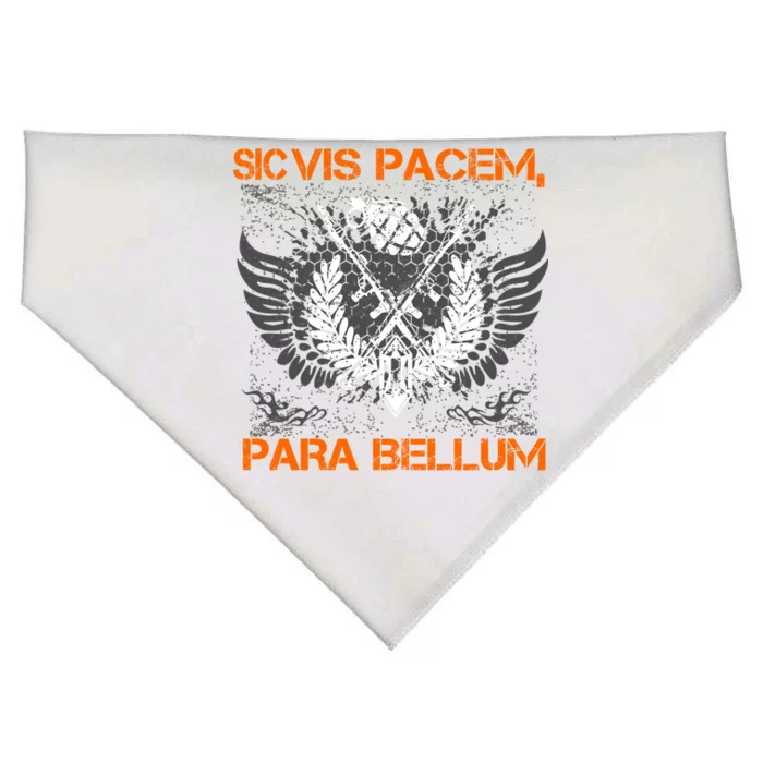 Si Vis Pacem Para Bellum Peace War USA-Made Doggie Bandana