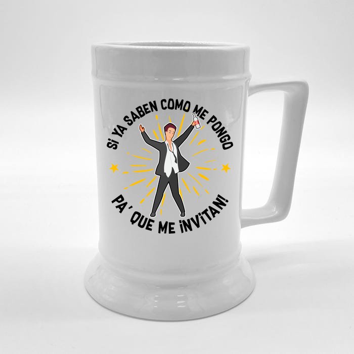 Si Ya Saben Como Me Pongo Man Front & Back Beer Stein