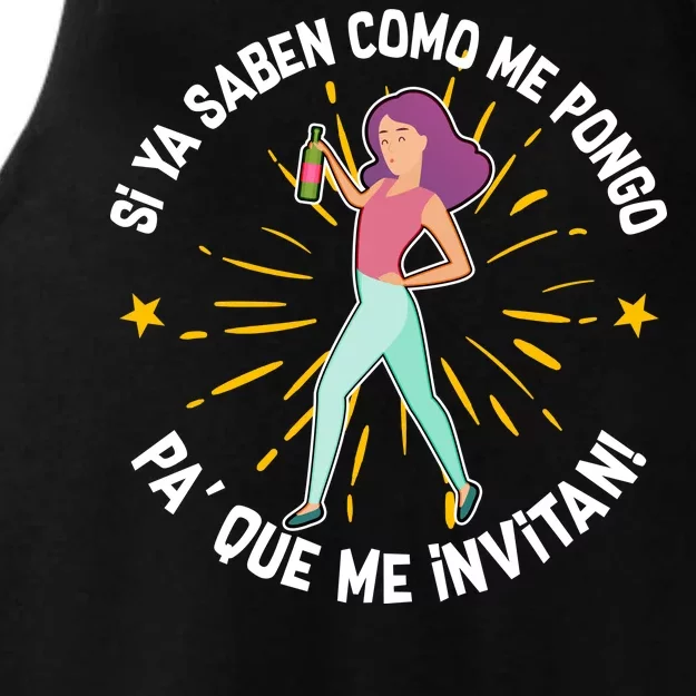 Si Ya Saben Como Me Pongo Woman Ladies Tri-Blend Wicking Tank