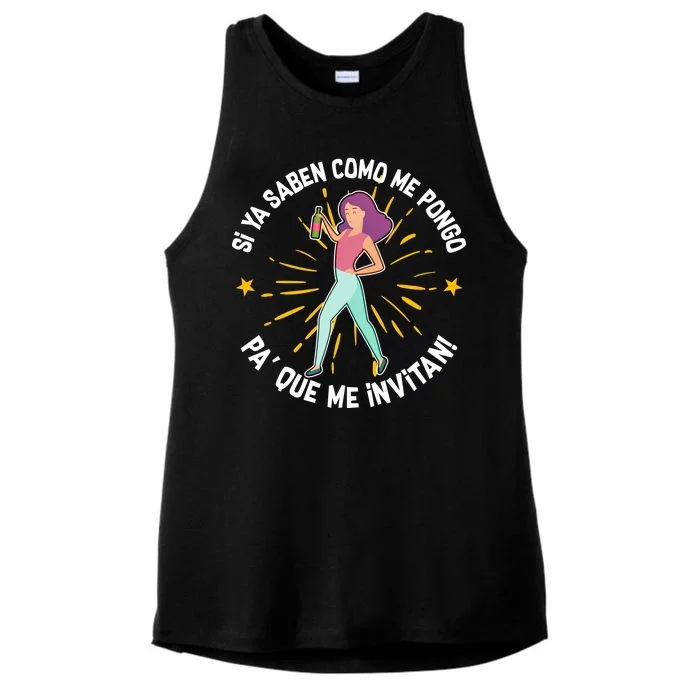 Si Ya Saben Como Me Pongo Woman Ladies Tri-Blend Wicking Tank