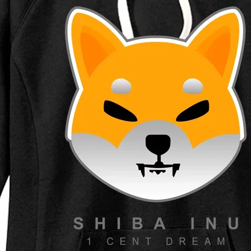 Shiba Inu 1 Cent Dream Crypto Trading Women's Fleece Hoodie