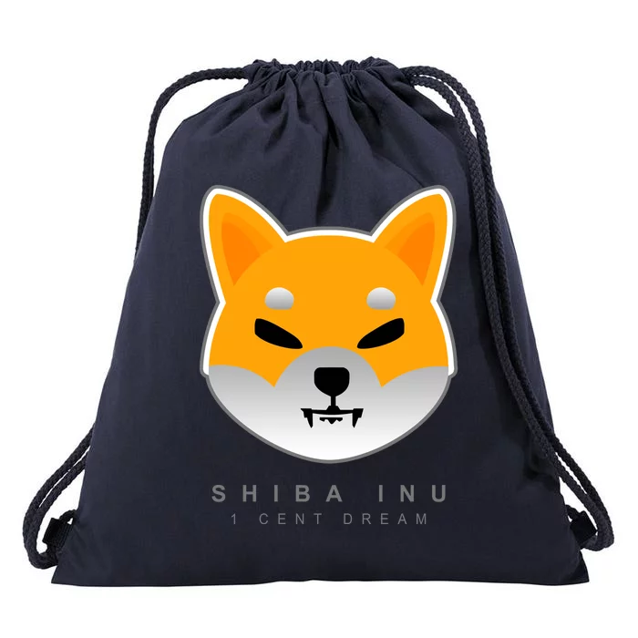 Shiba Inu 1 Cent Dream Crypto Trading Drawstring Bag