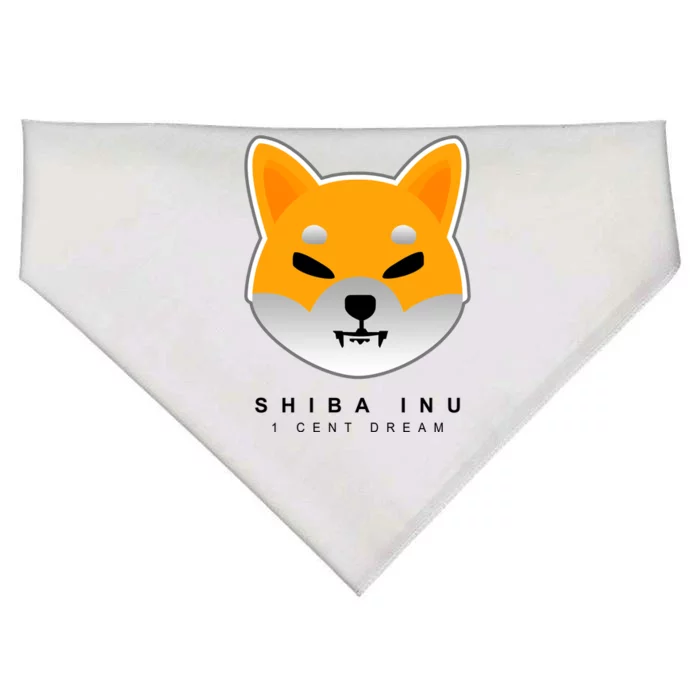 Shiba Inu 1 Cent Dream Crypto Trading USA-Made Doggie Bandana