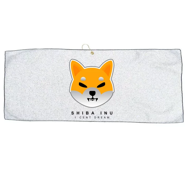 Shiba Inu 1 Cent Dream Crypto Trading Large Microfiber Waffle Golf Towel