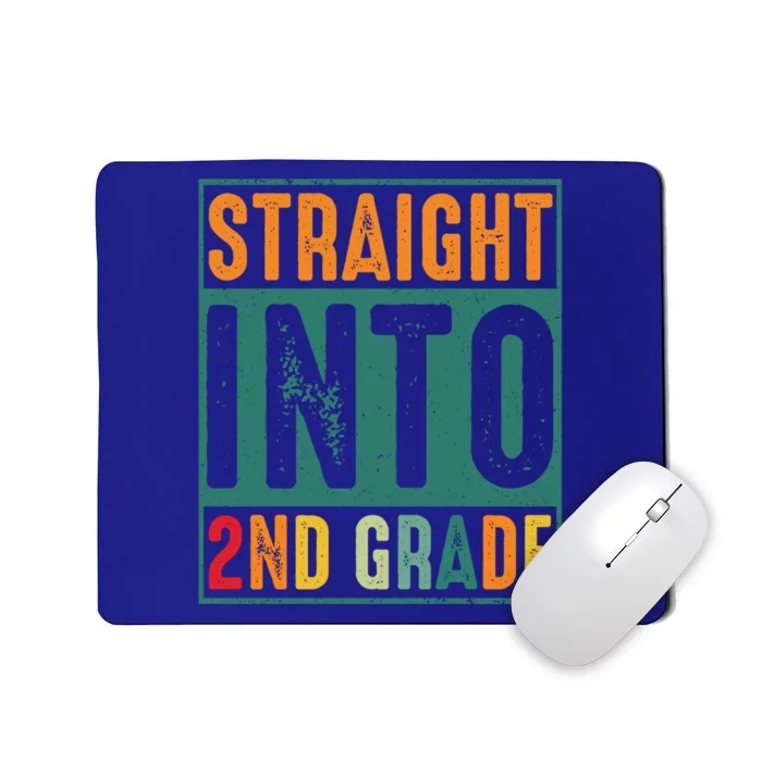 Straight Into 2Nd Grade Retro Vintage Team Second Grade Gift Mousepad