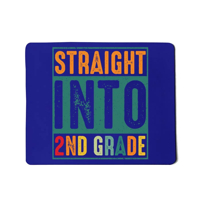 Straight Into 2Nd Grade Retro Vintage Team Second Grade Gift Mousepad