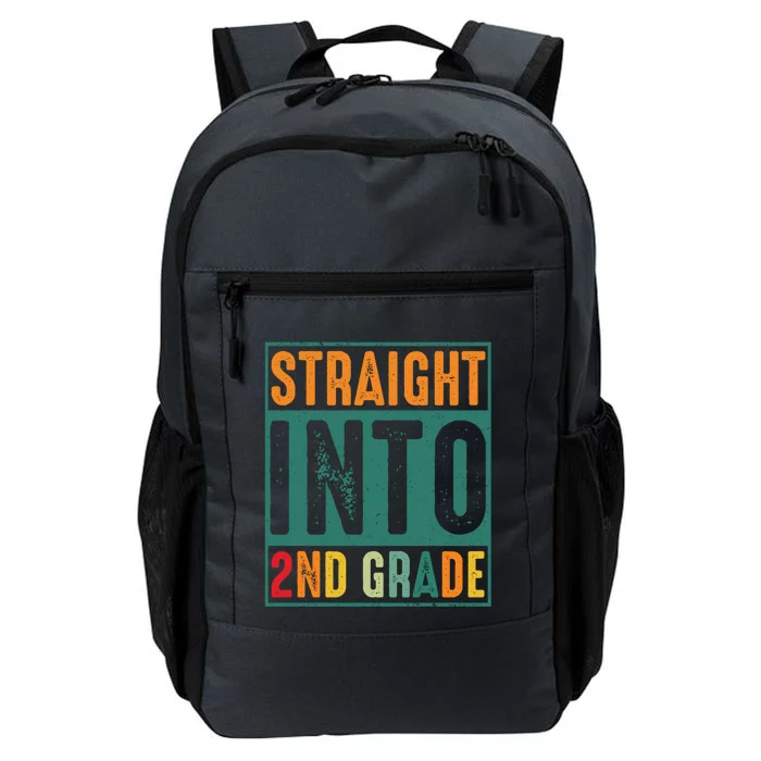 Straight Into 2Nd Grade Retro Vintage Team Second Grade Gift Daily Commute Backpack