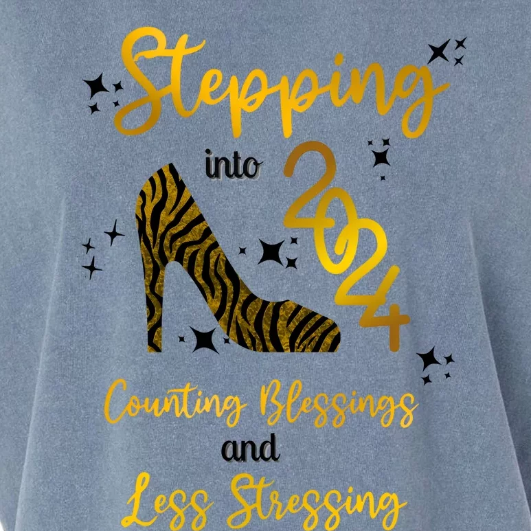 Stepping Into 2024 Counting Blessings And Less Stressing Garment-Dyed Women's Muscle Tee