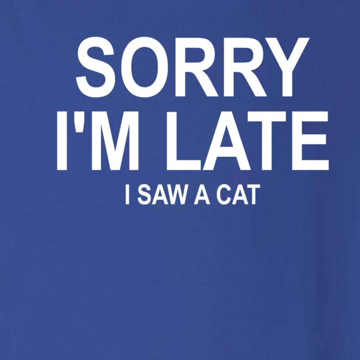 Sorry I Am Late I Saw A Cat Gift Toddler Long Sleeve Shirt