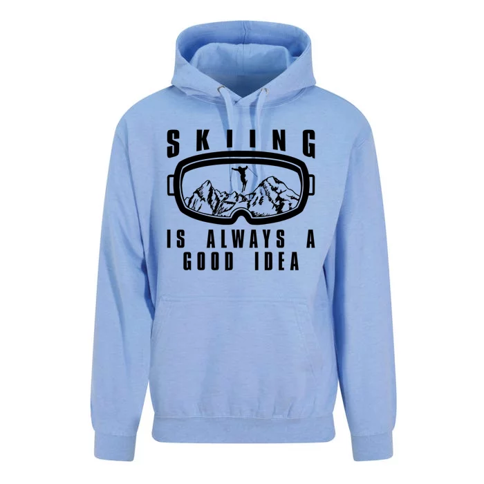 Skiing Is Always A Good Idea Gift Unisex Surf Hoodie