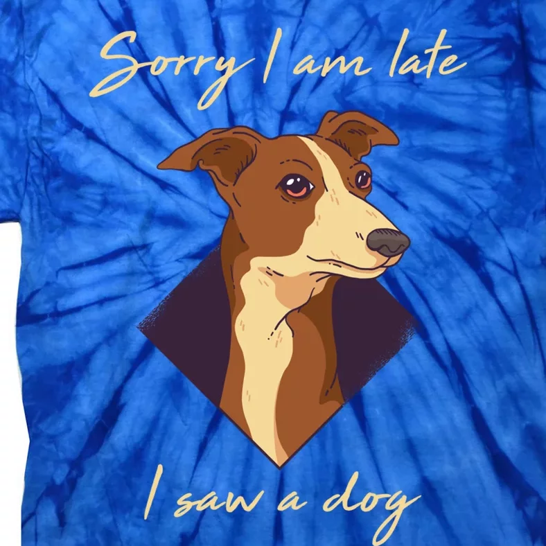 Sorry I Am Late I Saw A Dog Gift Funny Dog Lover Gift Tie-Dye T-Shirt