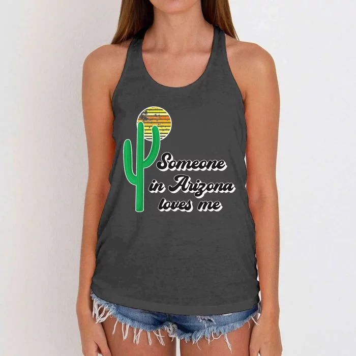 Someone In Arizona Loves Me Women's Knotted Racerback Tank